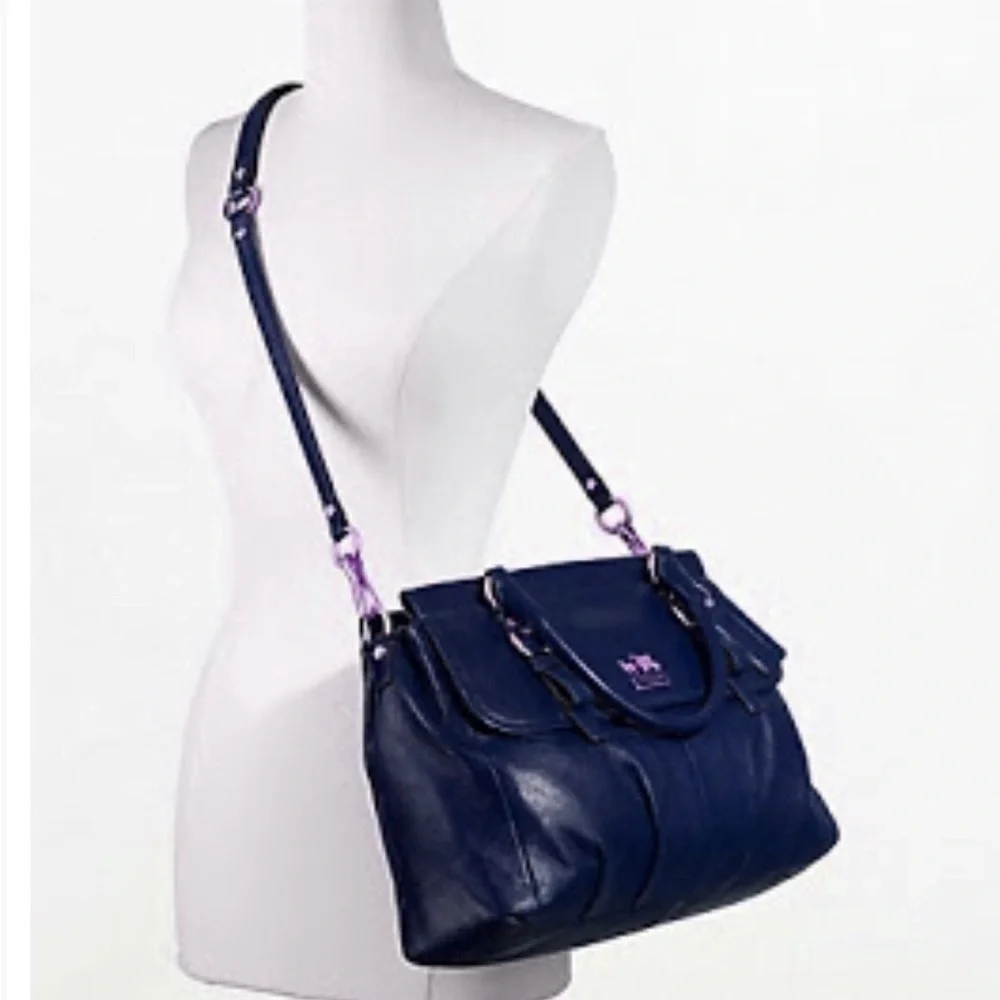 Coach Black Satchel with Gold Hardware